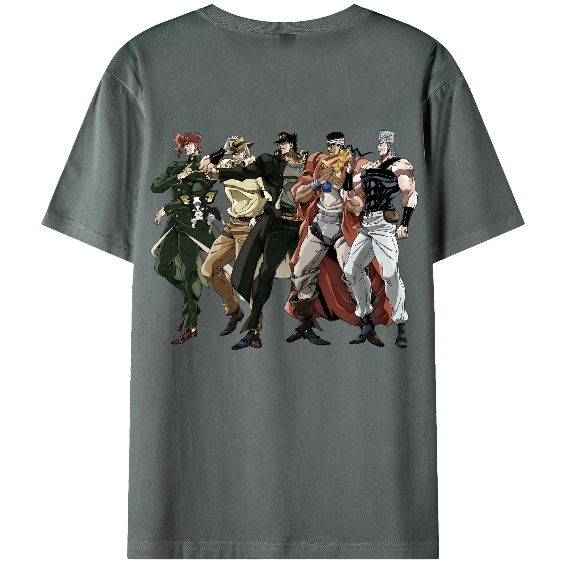 （画像用） ジョジョの奇妙な冒険 JoJo's Bizarre Adventure 綿100％半袖Tシャツ（背面プリント）